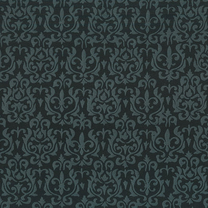 Kings Castle Batiks - Shield Black Yardage