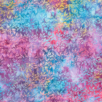 Bold Blooms Batiks - Mini Sprigs Teal Jade Yardage