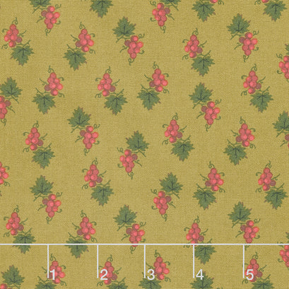 Scraps of Kindness - Grape Clusters Olive Yardage