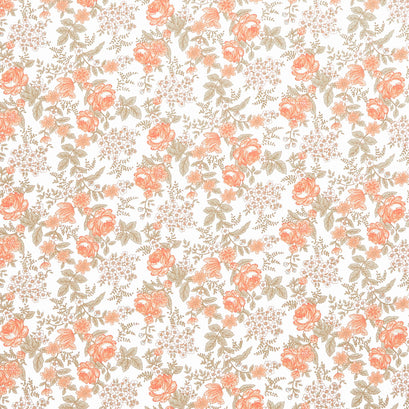 Sunwashed Romance 108" - Cabbage Rose Cream Yardage