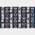 Midnight Garden - Floral Repeating Stripe Multi Yardage Alternative View #1