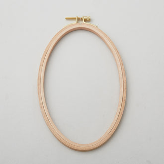 Oval Beech Wood Embroidery Hoop - 5" x 8"