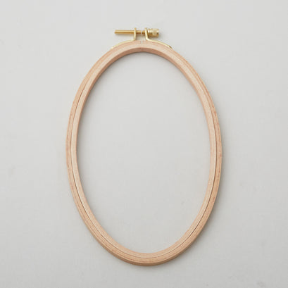 Oval Beech Wood Embroidery Hoop - 5" x 8"
