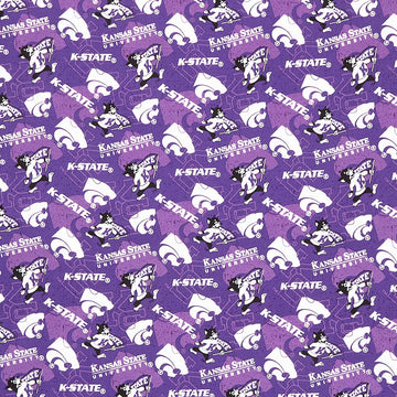 NCAA - Kansas State Tone on Tone Purple Yardage Primary Image