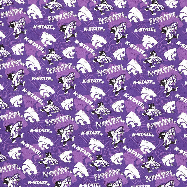 NCAA - Kansas State Tone on Tone Purple Yardage