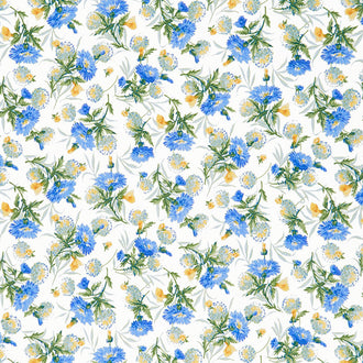 Summer Breeze 2023 - Flower Patch White Yardage
