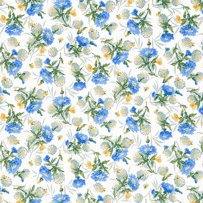 Summer Breeze 2023 - Flower Patch White Yardage