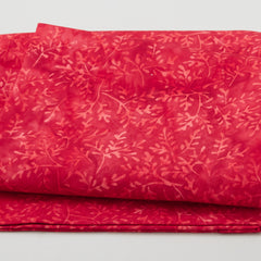Wildflower Batiks - Mini Leaf-Red Candy 2 Yard Cut