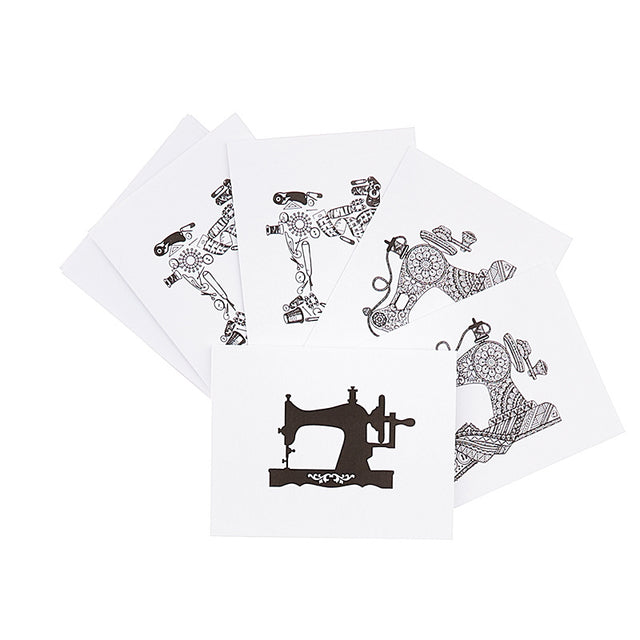 Sewing Machine Note Cards - Set of 6 cards - FOR WEBSITE & STORE Primary Image