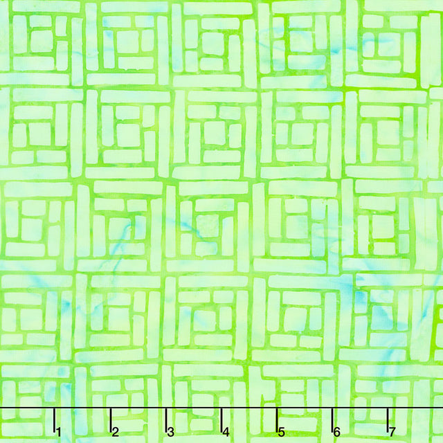 Bits and Pieces Batiks - Squares Green Pistachio Yardage Primary Image