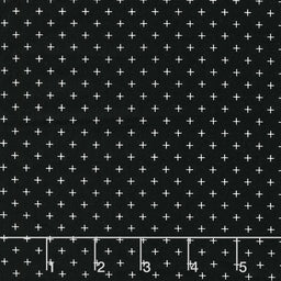 Fleur Noire - Criss Cross Black Yardage Primary Image
