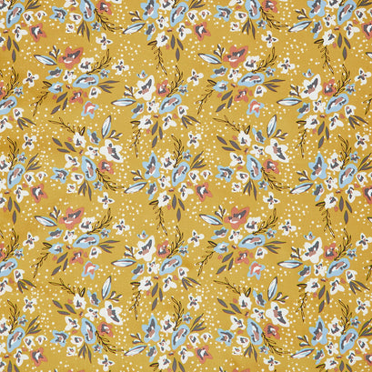 Dawn on the Prairie - Spray and Sprig Golden Mustard Yardage