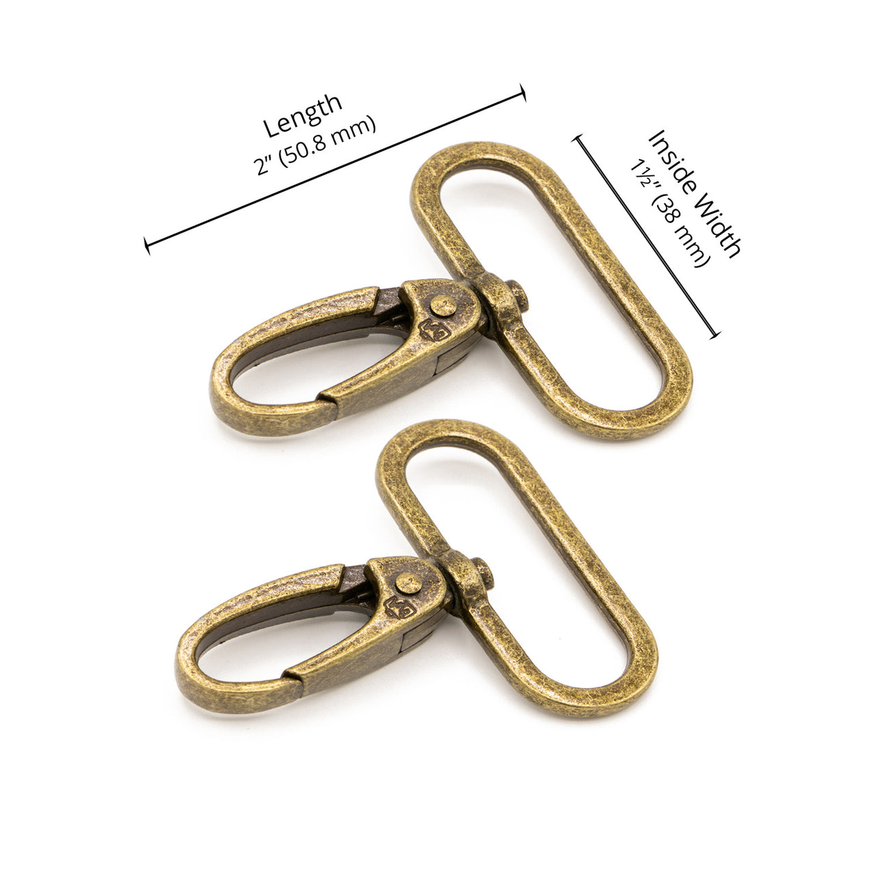 ByAnnie 1.5" Swivel Snap Hook Antique Brass - Set of Two Primary Image