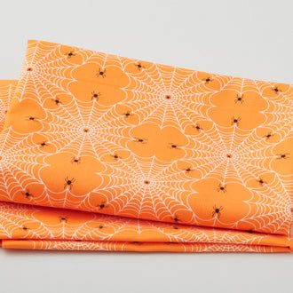 Scaredy Cat - Spiderweb Orange 2 Yard Cut