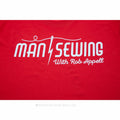 Man Sewing Red T-Shirt - Medium Alternative View #3