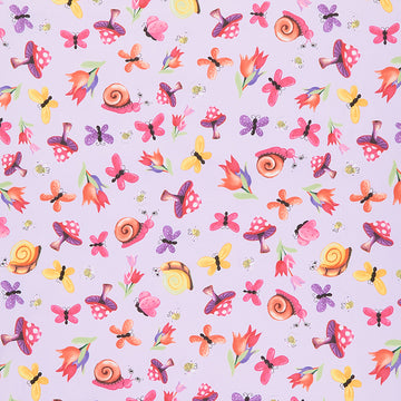 Sloane The Snail - Garden Toss Light Orchid Yardage Primary Image