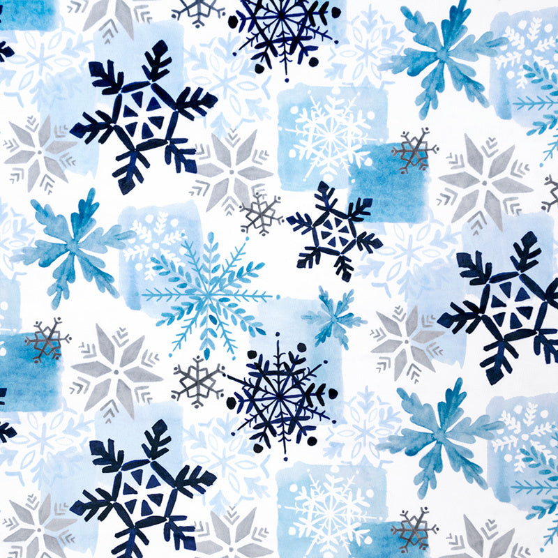 Cuddle® Prints - Snowfall Navy Digitally Printed Yardage Primary Image