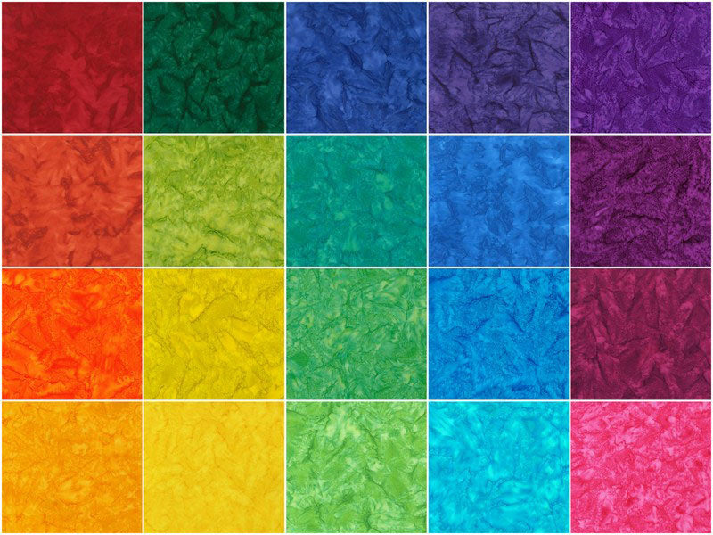 Artisan Batik Solids - Prisma Dyes - Bright RainbowTen Squares Alternative View #2
