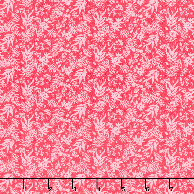 Floral Gardens - Leaves Red Yardage Primary Image