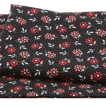 Kiss the Cook - Dancing Daisy Black 2 Yard Cut