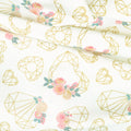 At First Sight - Hearts Cream Metallic Yardage Alternative View #1