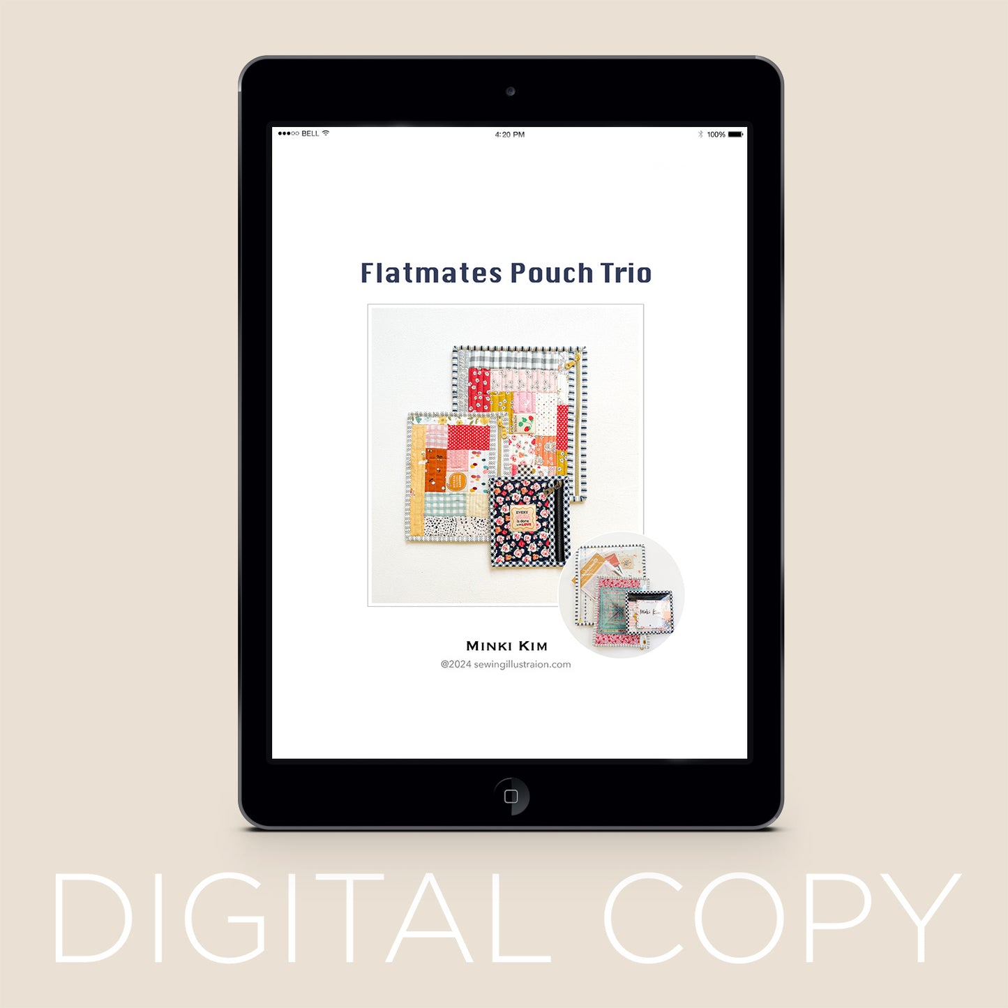 Digital Download - Flatmates Pouch Trio Pattern Primary Image