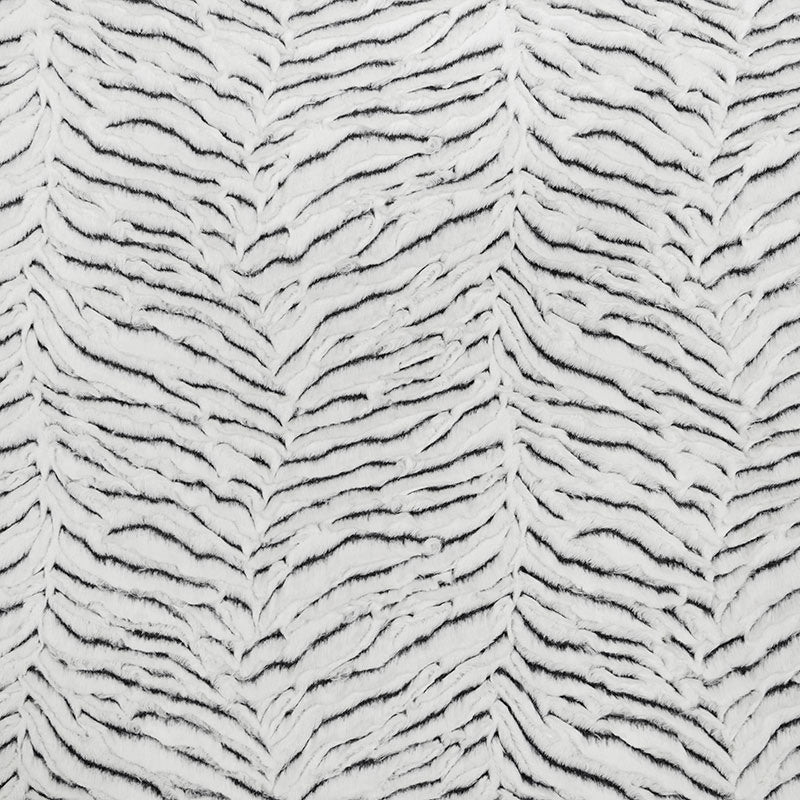 Luxe Cuddle® - Frosted Zebra Snow Black Yardage Primary Image
