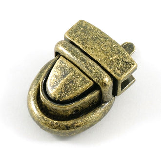 Emmaline Baby Press Lock - Antique Brass