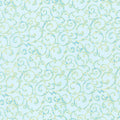 Royal Plume - Scrolls Sky Metallic Yardage Primary Image