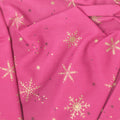 Ombre Flurries Metallic - Snowflakes Magenta Yardage Alternative View #1