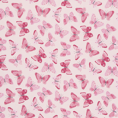 Strength in Pink - Butterflies Blush Yardage