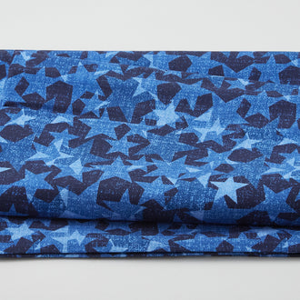 Red, White & Starry Blue Too - Blue Stars Blue 108" Wide 3 Yard Cut