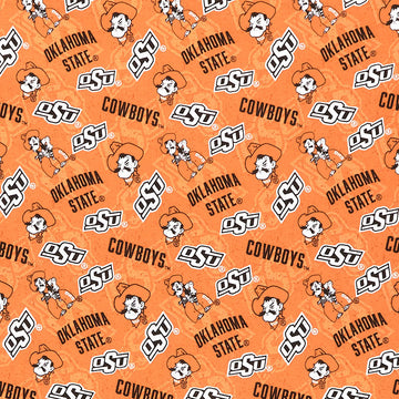 NCAA - Oklahoma State Tone on Tone Orange Yardage Primary Image