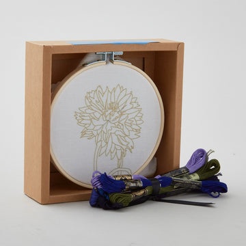 Bachelor Button Bloom Embroidery Kit Alternative View #1