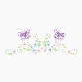 Butterflies & Flowers Embroidery Pillowcase Set