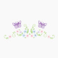 Butterflies & Flowers Embroidery Pillowcase Set Alternative View #1