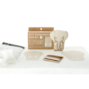 D.I.Y. Embroidered Doll Kit - Elephant Alternative View #2