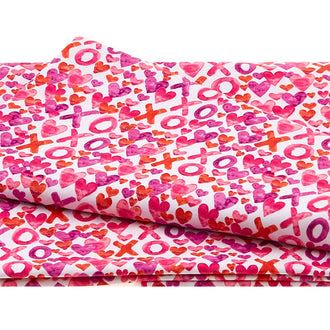 Color My Valentine - Hugs & Kisses White 2 Yard Cut