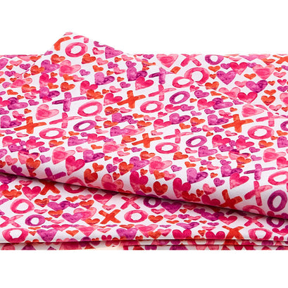 Color My Valentine - Hugs & Kisses White 2 Yard Cut