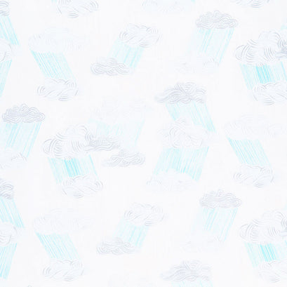 Happy - Silver Lining Clouds Paper Yardage