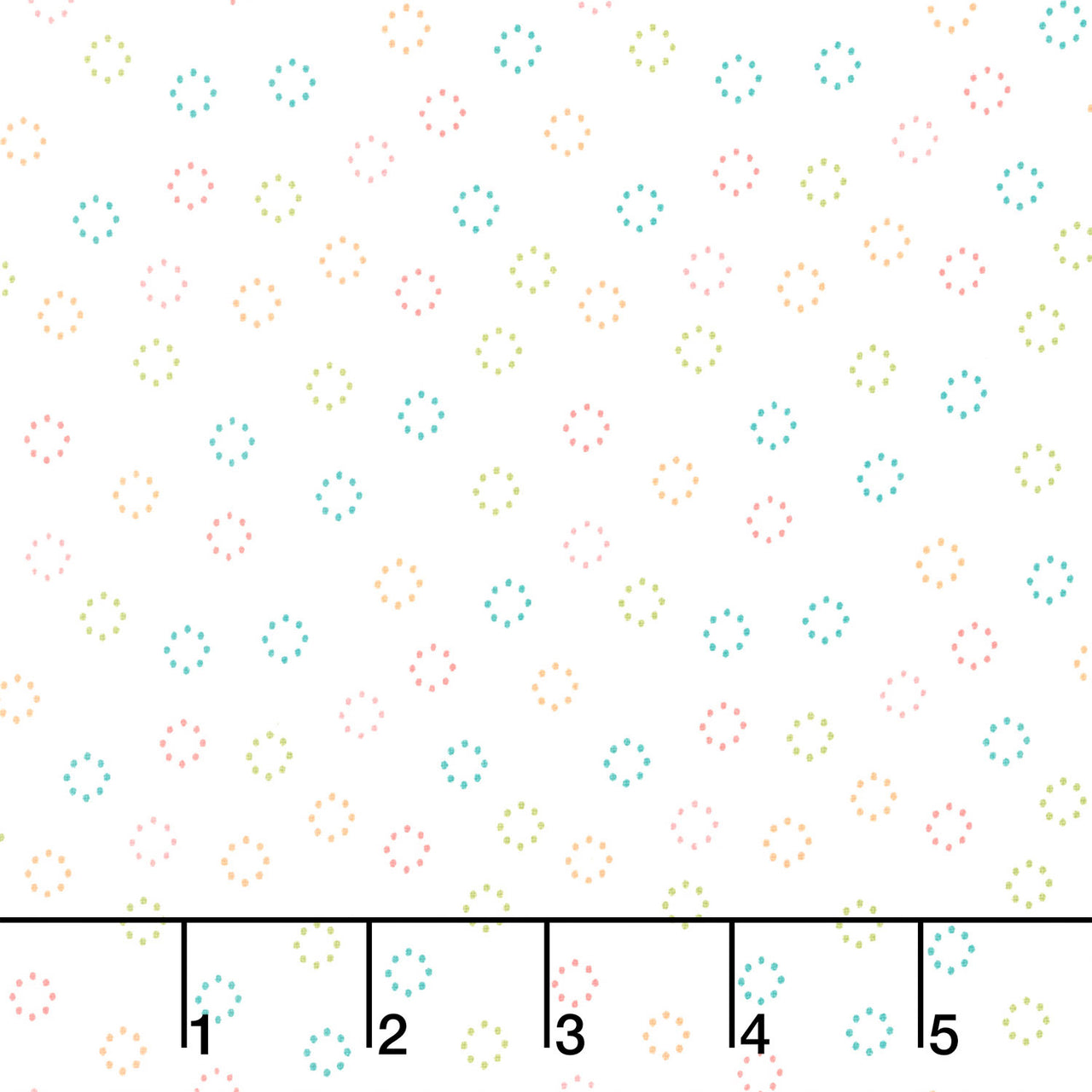 Strawberry Lemonade - Daisy Dots Cloud Yardage Primary Image