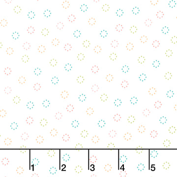 Strawberry Lemonade - Daisy Dots Cloud Yardage Primary Image