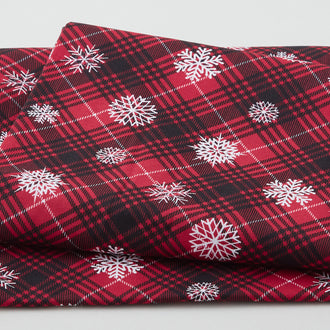 Christmas Hideaway - Snowflake Plaid 2 Yard Cut
