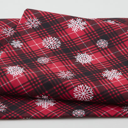 Christmas Hideaway - Snowflake Plaid 2 Yard Cut