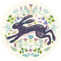 Folk Art Hare Embroidery Kit Primary Image