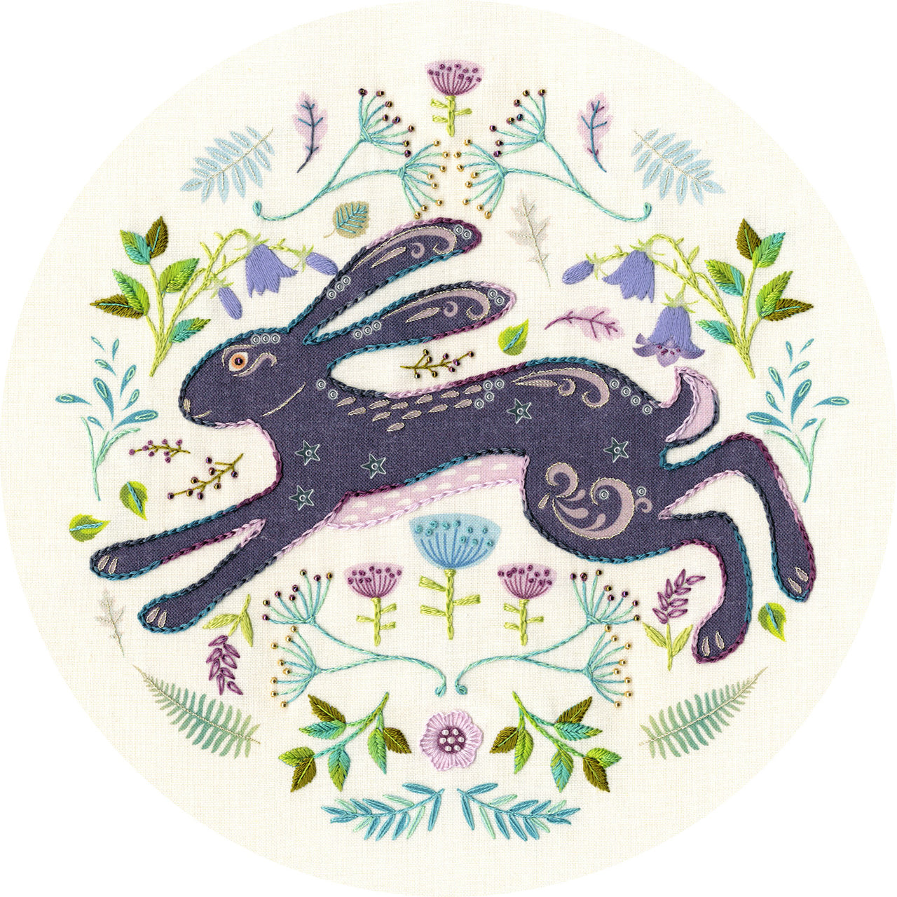 Folk Art Hare Embroidery Kit Primary Image