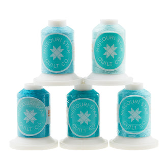Missouri Star Sea Glass 50 Wt Cotton Thread 5 Pack