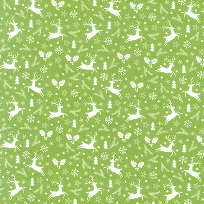 Winter Blooms - Reindeer Green Yardage