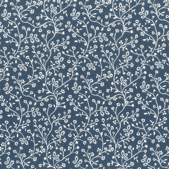 Sabrina - On The Vine Indigo Yardage