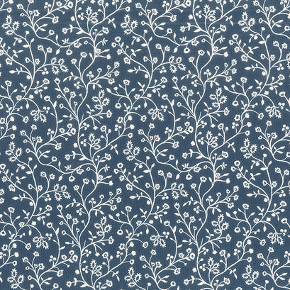 Sabrina - On The Vine Indigo Yardage
